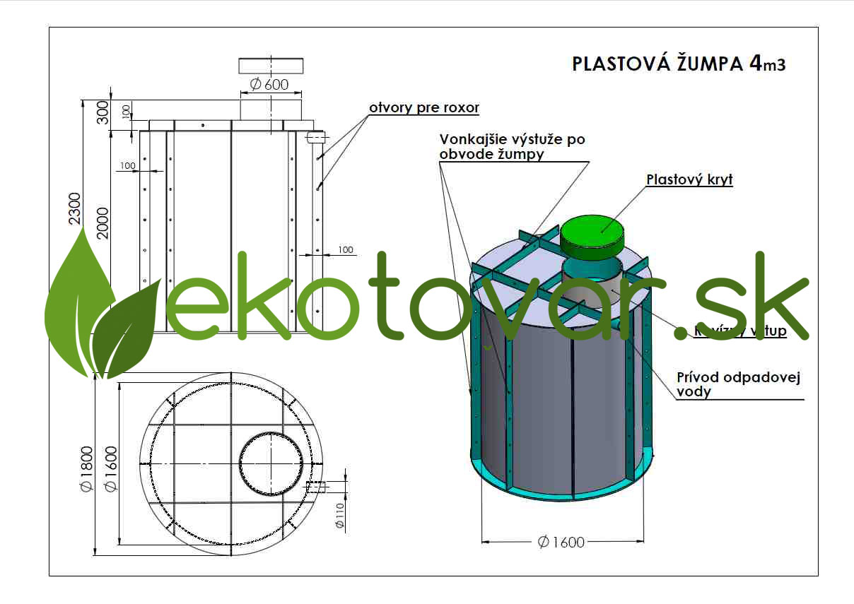 plastova zumpa 4m3